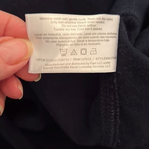 Eddie Bauer Dark blue mens LS cotton shirt w/ extra buttons - Picture 9 of 10